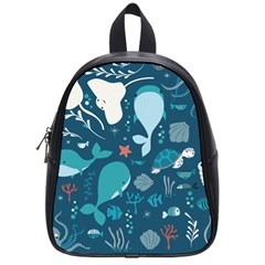 Cool Sea Life Pattern School Bag (small) by Bigfootshirtshop