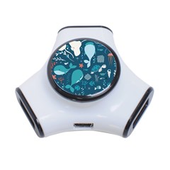 Cool Sea Life Pattern 3-port Usb Hub by Bigfootshirtshop