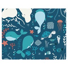 Cool Sea Life Pattern Double Sided Flano Blanket (medium)  by Bigfootshirtshop