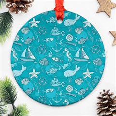 Fun Everyday Sea Life Ornament (round) by Bigfootshirtshop