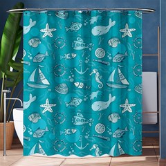 Fun Everyday Sea Life Shower Curtain 60  X 72  (medium)  by Bigfootshirtshop