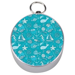 Fun Everyday Sea Life Silver Compasses by Bigfootshirtshop