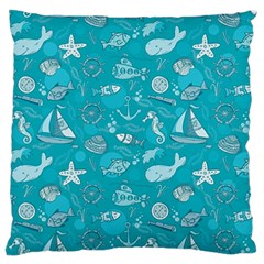 Fun Everyday Sea Life Standard Flano Cushion Case (two Sides) by Bigfootshirtshop