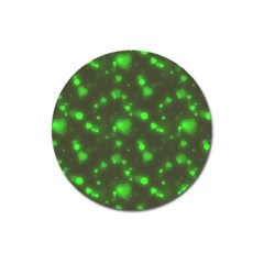 Neon Green Bubble Hearts Magnet 3  (round) by PodArtist