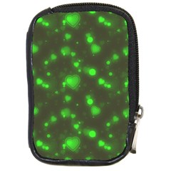 Neon Green Bubble Hearts Compact Camera Cases by PodArtist