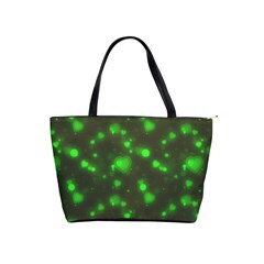 Neon Green Bubble Hearts Shoulder Handbags by PodArtist