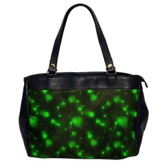 Neon Green Bubble Hearts Office Handbags by PodArtist