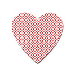 Sexy Red And White Polka Dot Heart Magnet by PodArtist