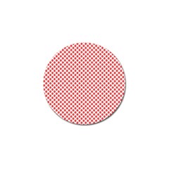 Sexy Red And White Polka Dot Golf Ball Marker (10 Pack) by PodArtist