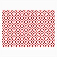 Sexy Red And White Polka Dot Large Glasses Cloth (2-side) by PodArtist