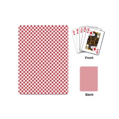 Sexy Red And White Polka Dot Playing Cards (mini)  by PodArtist