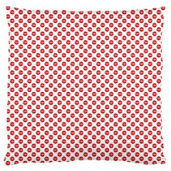 Sexy Red And White Polka Dot Large Cushion Case (one Side) by PodArtist