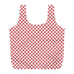 Sexy Red And White Polka Dot Full Print Recycle Bags (l)  by PodArtist