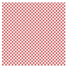 Sexy Red And White Polka Dot Large Satin Scarf (square) by PodArtist