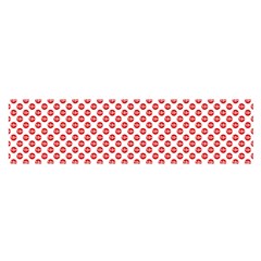 Sexy Red And White Polka Dot Satin Scarf (oblong) by PodArtist