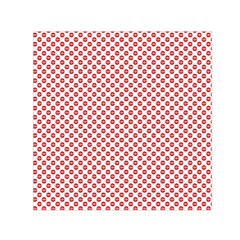 Sexy Red And White Polka Dot Small Satin Scarf (square) by PodArtist