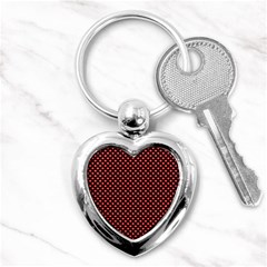 Sexy Red And Black Polka Dot Key Chains (heart)  by PodArtist