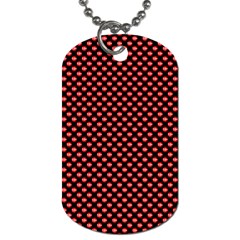 Sexy Red And Black Polka Dot Dog Tag (two Sides) by PodArtist