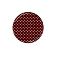 Sexy Red And Black Polka Dot Hat Clip Ball Marker (10 Pack) by PodArtist