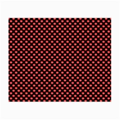 Sexy Red And Black Polka Dot Small Glasses Cloth by PodArtist