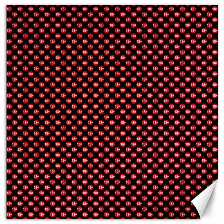 Sexy red and black polka dot Canvas 20  x 20  