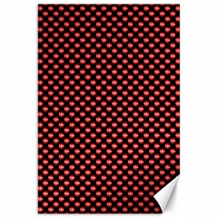 Sexy Red And Black Polka Dot Canvas 20  X 30   by PodArtist