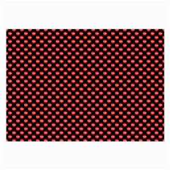 Sexy Red And Black Polka Dot Large Glasses Cloth by PodArtist