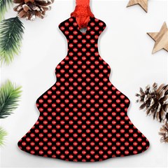 Sexy Red And Black Polka Dot Ornament (christmas Tree)  by PodArtist