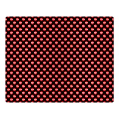 Sexy Red And Black Polka Dot Double Sided Flano Blanket (large)  by PodArtist