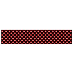 Sexy Red And Black Polka Dot Small Flano Scarf by PodArtist