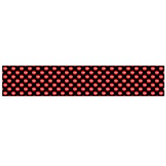 Sexy Red And Black Polka Dot Large Flano Scarf  by PodArtist