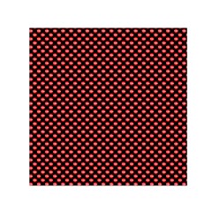 Sexy Red And Black Polka Dot Small Satin Scarf (square) by PodArtist