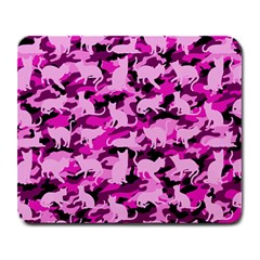 Hot Pink Catmouflage Camouflage Large Mousepads by PodArtist