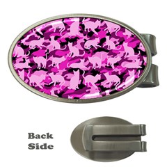 Hot Pink Catmouflage Camouflage Money Clips (oval)  by PodArtist