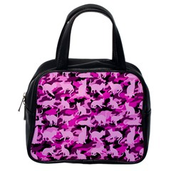 Hot Pink Catmouflage Camouflage Classic Handbags (one Side) by PodArtist