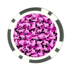 Hot Pink Catmouflage Camouflage Poker Chip Card Guard (10 Pack) by PodArtist