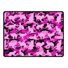 Hot Pink Catmouflage Camouflage Fleece Blanket (small) by PodArtist