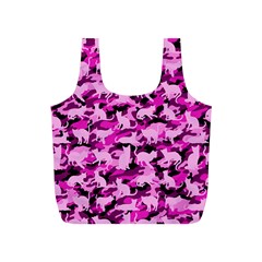 Hot Pink Catmouflage Camouflage Full Print Recycle Bags (s)  by PodArtist