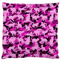 Hot Pink Catmouflage Camouflage Standard Flano Cushion Case (two Sides) by PodArtist