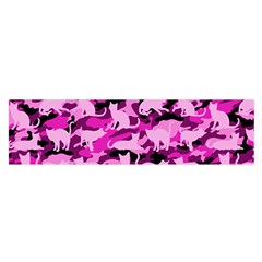 Hot Pink Catmouflage Camouflage Satin Scarf (oblong) by PodArtist