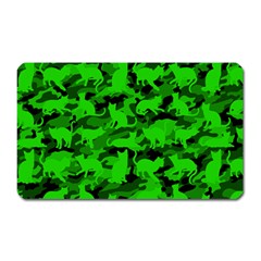 Bright Neon Green Catmouflage Magnet (Rectangular)