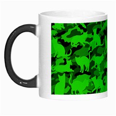 Bright Neon Green Catmouflage Morph Mugs