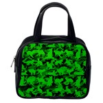 Bright Neon Green Catmouflage Classic Handbags (2 Sides) Back