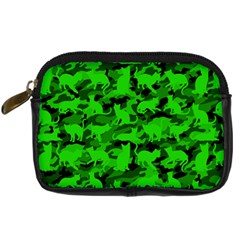 Bright Neon Green Catmouflage Digital Camera Cases