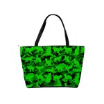 Bright Neon Green Catmouflage Shoulder Handbags Back