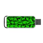 Bright Neon Green Catmouflage Portable USB Flash (Two Sides) Back