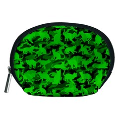 Bright Neon Green Catmouflage Accessory Pouches (Medium) 