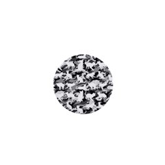 Black And White Catmouflage Camouflage 1  Mini Buttons by PodArtist