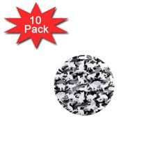 Black And White Catmouflage Camouflage 1  Mini Magnet (10 Pack)  by PodArtist