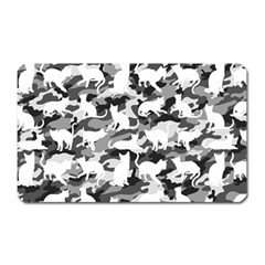 Black And White Catmouflage Camouflage Magnet (rectangular) by PodArtist